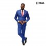 Ensemble costume bleu micro motifs CTM101