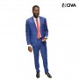 Ensemble costume bleu micro motifs CTM101