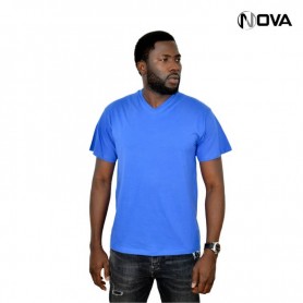 Tshirt uni coton premium col V TSH110