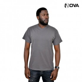 Tshirt uni coton premium col V TSH111