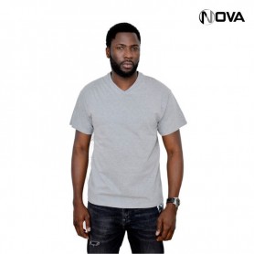 Tshirt uni coton premium col V TSH113