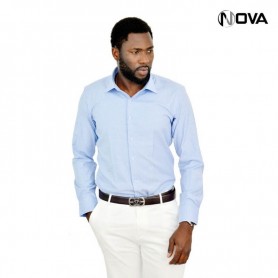 Chemise manches longues micro motifs CHM250