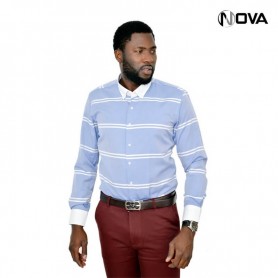 Chemise manches longues rayures CHM264