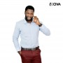 Chemise manches longues micro motifs CHM266